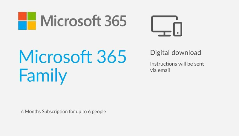 Microsoft Office 365 Family Account - 6 Users 6 Months